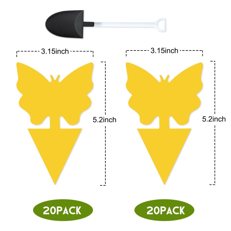 Dwcom Trap 40 Pack Fungus Gnat Traps for House Indoor, Fungus Traps Fruit Fly Traps for Indoors Gnats Sticky Traps for Plants Yellow Sticky Traps for Gnats - Image 2